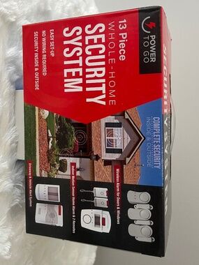 Power to go 13 Piece Whole Home Security System White NWT
